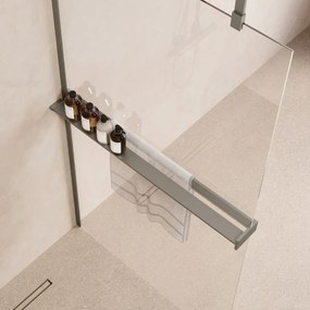 Saniclear Pure handdoekhouder voor glaswand 120cm RVS