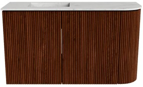 Mondiaz Joya DLux 70cm toiletmeubel ronding rechts ruby met wastafel faye links 1 kraangat opalo
