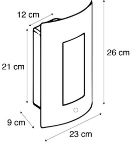 Buiten wandlamp met schemerschakelaar / dag-nacht sensor met bewegingsmelder antraciet IP44 schemersensor - Emmerald Modern E27 IP44 Buitenverlichting