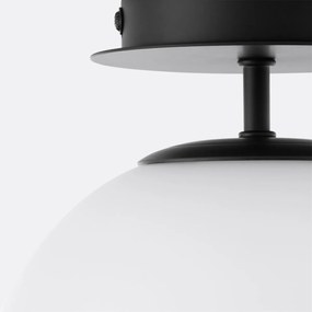 Plafondlamp of wandlamp, metaal en opaline glas, ATEA