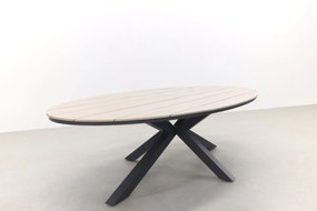 Taste Barista - Antraciet / GI Edison 280x140 cm. tafel - ovale tuinset