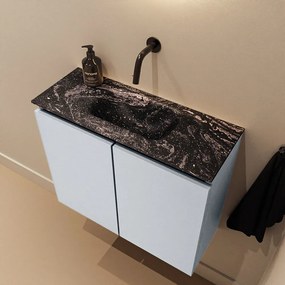 Mondiaz Ture DLux toiletmeubel 60cm clay met wastafel lava midden zonder kraangat