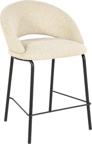 By-Boo Nido Barkruk Met Zwart Onderstel Beige