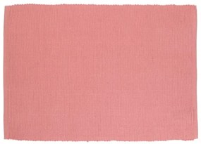 Placemat geribbeld, GOTS bio-katoen, donker roze, 35 x 50 cm