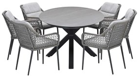 Garden Impressions Pemba tuinset 7-delig - Scot tuintafel Napoli sand 230x115 cm
