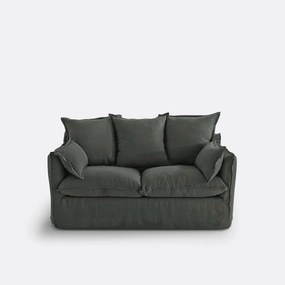 Bank, 2-, 3-, 4- of 5-zits, afneembare hoezen, gekreukt linnen, Odna