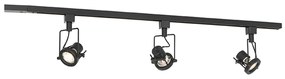 Modern railsysteem met 3 spots zwart 1-fase  - Iconic Suplux