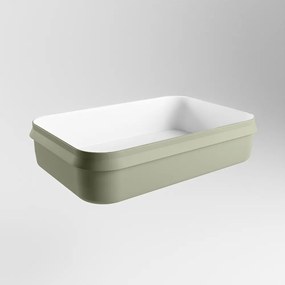 Mondiaz Arvo Solid Surface waskom 55x38cm army / talc