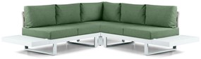 Hoek loungeset 5 personen Aluminium Wit Lifestyle Garden Furniture Lorenzo