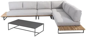 4 Seasons Outdoor Osaka hoekbank XL met Valetta loungetafel *** ACTIE *** Loungeset antraciet weerbestendig