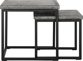 Must Living Mont Blanc Bijzettafelset Basalt - 48 X 45cm.