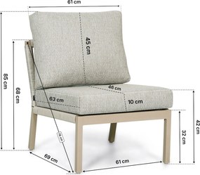 Hoek loungeset 6 personen Rope Taupe  Lifestyle Garden Furniture Biagio