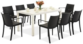King/Victoria tuinset wit en antraciet voor 8 personen Bica