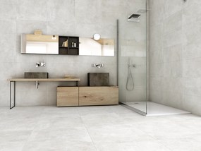 Vloertegel 60x60 Cm Betonlook Bonn Wit Grijs RBT115