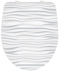 SCHÜTTE Toiletbril met soft-close WHITE WAVE duroplast wit