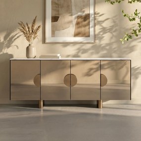 Kare Design Lunar Design Dressoir Spiegel En Marmer - 160x45x80cm.
