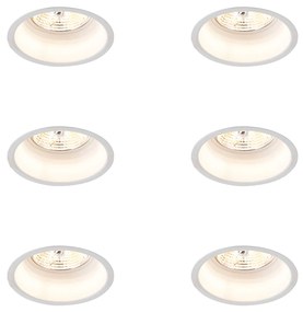 Set van 6 Moderne inbouwspot wit AR70 - Dept GU10 Binnenverlichting Lamp