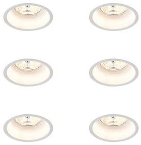 Set van 6 Moderne inbouwspot wit AR70 - Dept GU10 Binnenverlichting Lamp