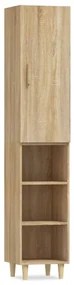 vidaXL Hoge kast 34,5x34x180 cm bewerkt hout sonoma eikenkleurig
