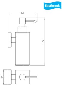 Eastbrook Rimini messing metalen zeepdispenser chroom