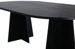 Ovale Eettafel Met Kruisvoet Zwart - 115 X 230cm.