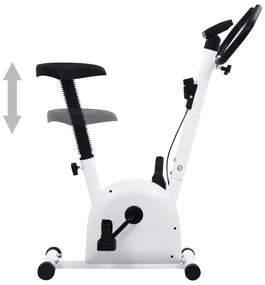 vidaXL Hometrainer met bandweerstand wit