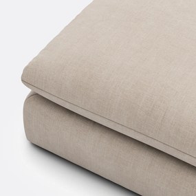 Poef voor modulaire bank, in gestructureerde stof, Malo