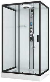 Badstuber Boston complete douchecabine 120x90x215cm zwart mat