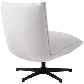 Draaibare Fauteuil Witte Stof Chenille