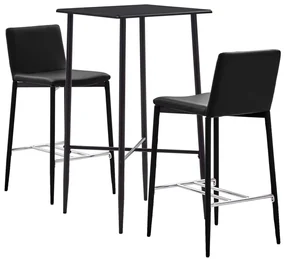 vidaXL 3-delige Barset kunstleer bruin
