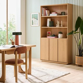 Boekenkast met 3 nissen en 3 deuren, Norrem