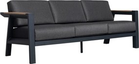 Showroommodel Victoria 3-zitsbank antraciet teak aluminium
