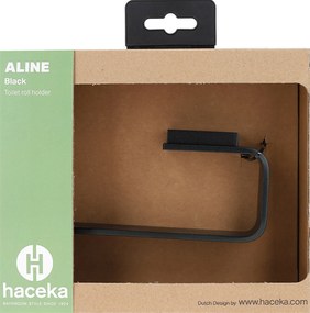 Haceka Aline toiletrolhouder zwart