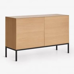 Rechthoekige Dressoir 120x40 Cm In Mdf En Eikenfineer Bromley Eikenhout - Sklum