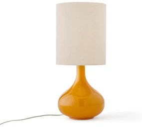 Tafellamp in glas en linnen, Juna