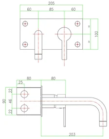 Sapho Espada inbouw wastafelkraan chroom