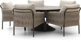 Diningset SUNS | 5 personen | Tuinset sintered stone | 6-delig | Kees Smit Tuinmeubelen