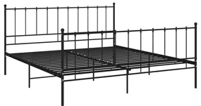 vidaXL Bedframe metaal zwart 140x200 cm
