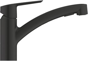 Grohe Start Quickfix keukenmengkraan met uittrekbare handdouche rond mat zwart