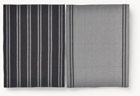 Gestreepte katoenen theedoeken Soft Tools, 2-delig