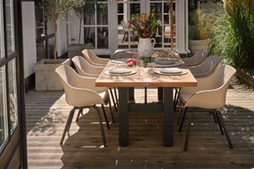 Hartman tuinset - Heron tuintafel 240 cm. + Le Soleil tuinstoel Taupe