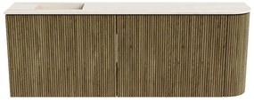 Mondiaz Joya DLux 110cm toiletmeubel ronding rechts dusk met wastafel faye links zonder kraangat meli