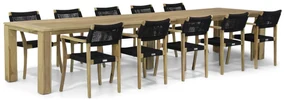 Tuinset 10 personen 400 cm Rope Zwart Lifestyle Garden Furniture Dallas/Brighton