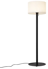 Moderne buiten vloerlamp zwart met witte kap IP44 - Mississippi Modern E27 IP44 Buitenverlichting rond