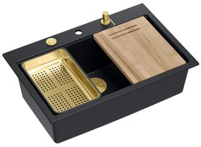 granieten spoelbak MARC 110 WORKSTATION Black