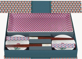 Sushi dinerserviesset, 2 personen, Oosterse Bloem, 6-delig