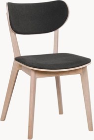 Gestoffeerde eettafelstoelen Kato van eikenhout, 2-delig