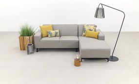 Boavista Sunbrella loungebank chaise longue - Nature Grey - 2-delig - links