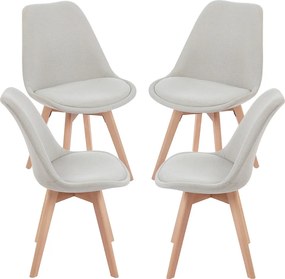 Set 4 Synk Stoffen Stoelen