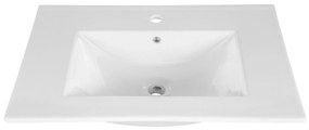 Comad Aruba White badkamermeubel 80cm met witte wastafel en kraangat eiken/wit